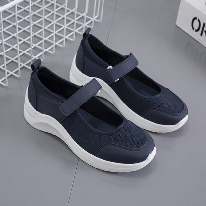 Chaussures à lacets confortables pour dames avec fermeture velcro et surface en maille respirante Chic und Stil
