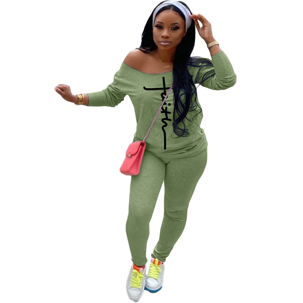 Dames Combinaison Off-Shoulder Confortable avec Imprimé Tendance et Taille Élastique Chic und Stil