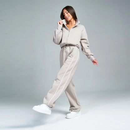 Dames Ensemble de sport lounge de haute qualité avec col montant Chic und Stil