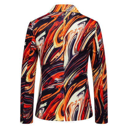 Blazer Designer pour hommes avec motif marbré saisissant Chic und Stil