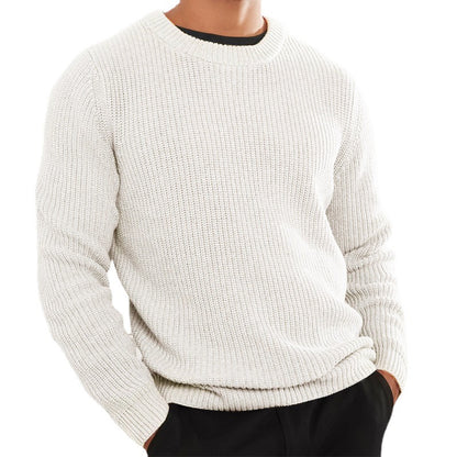 Pull en tricot pour hommes avec design texturé et col rond Chic und Stil