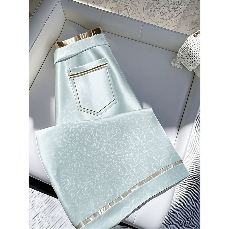 Jupe maxi florale en satin luxueux pour femme Chic und Stil