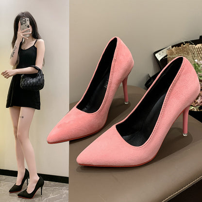 Dames Élégantes escarpins en dentelle avec talon transparent et matériau supérieur doux Chic und Stil