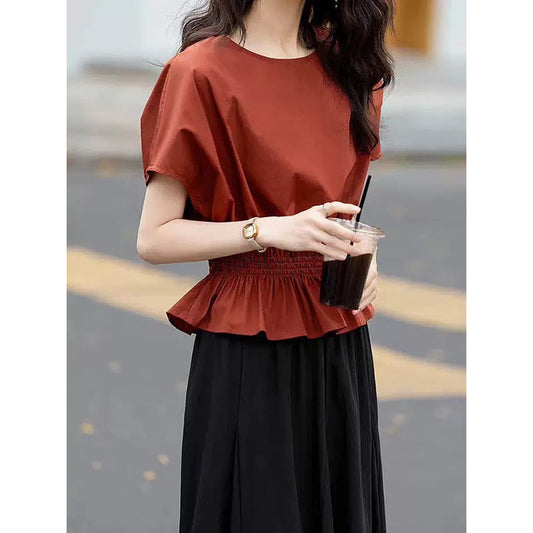 Top peplum froncé pour femmes Chic und Stil