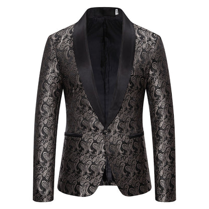 Elegant tuxedo blazer for men with luxurious paisley pattern Chic and Style