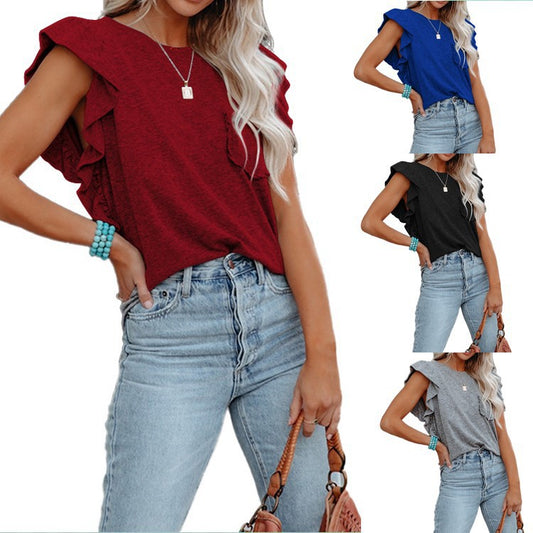Blouse tendance pour femmes avec des manches volantées et une coupe décontractée Chic und Stil