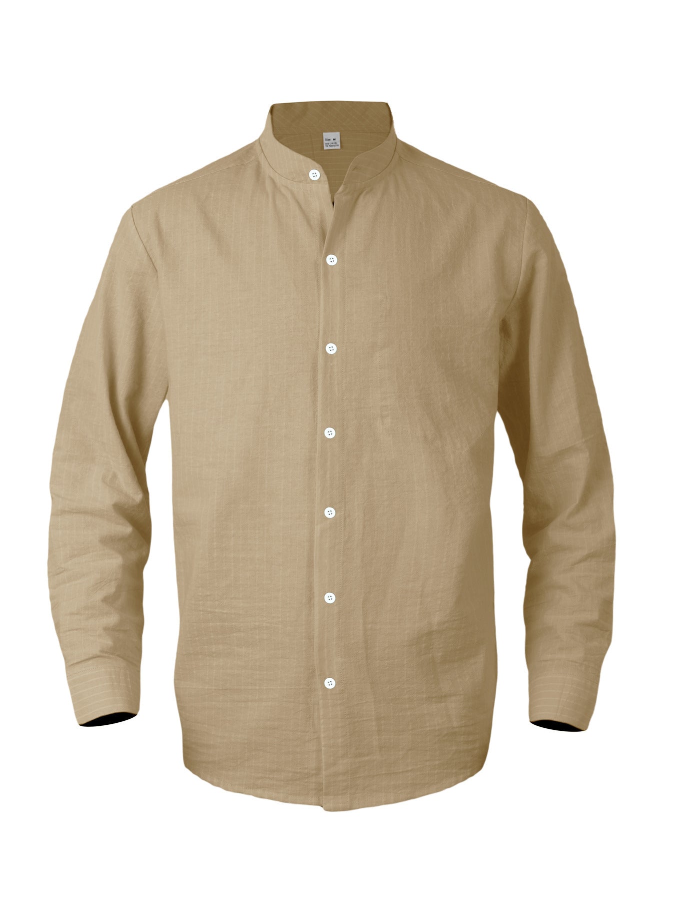 Chemise pour hommes avec des rayures verticales et un col montant moderne Chic und Stil