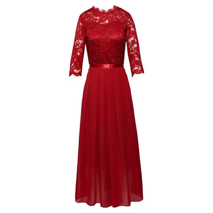 Robe de soirée élégante pour dames avec haut en dentelle et jupe fluide Chic und Stil