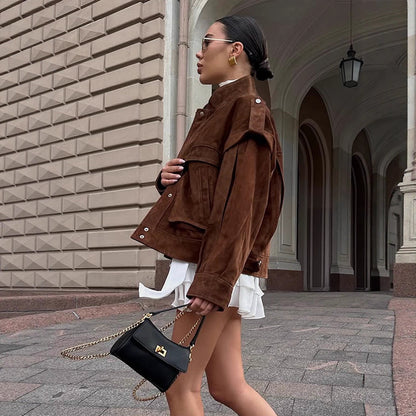 Women Oversized Velvet Jacket Chic and Style