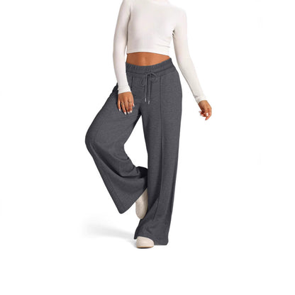Wide leisure pants for women with elastic waistband and pockets Chic and Style