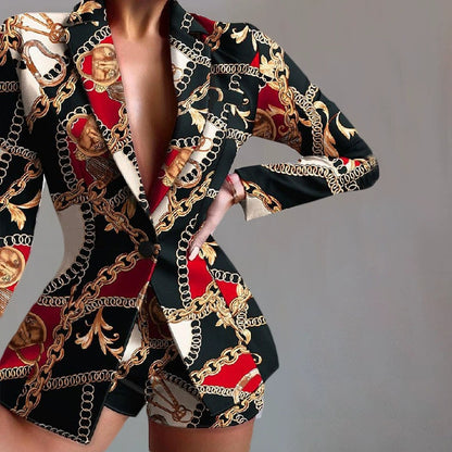 Veste pour femmes ensemble dynamique avec shorts et jeu de couleurs moderne Chic und Stil