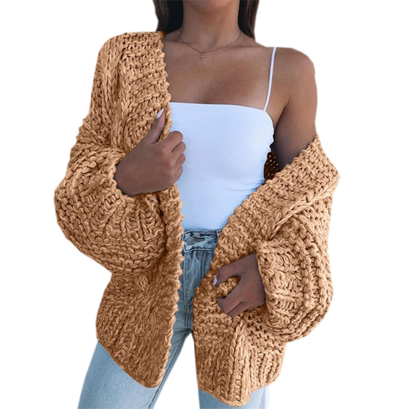 Dames gros tricot cardigan avec des manches oversize et une coupe décontractée Chic und Still