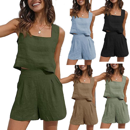 Women's Lightweight Summer Blouse and Shorts Set Chic und Stil