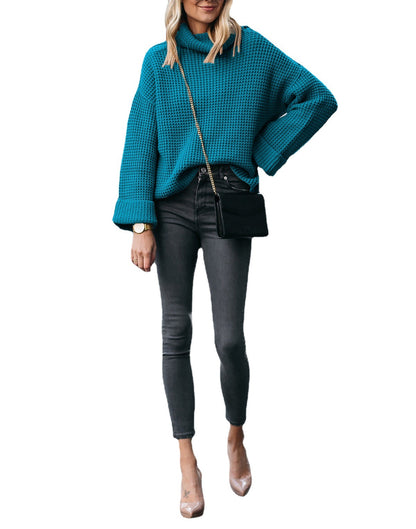 Pull-over en gros tricot pour femmes avec un motif en gaufre moderne et une coupe oversize Chic und Stil