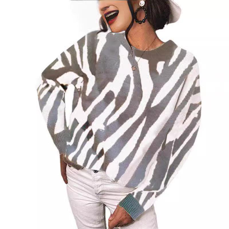 Pull en tricot pour femmes avec un motif rayé moderne et une coupe décontractée Chic und Stil