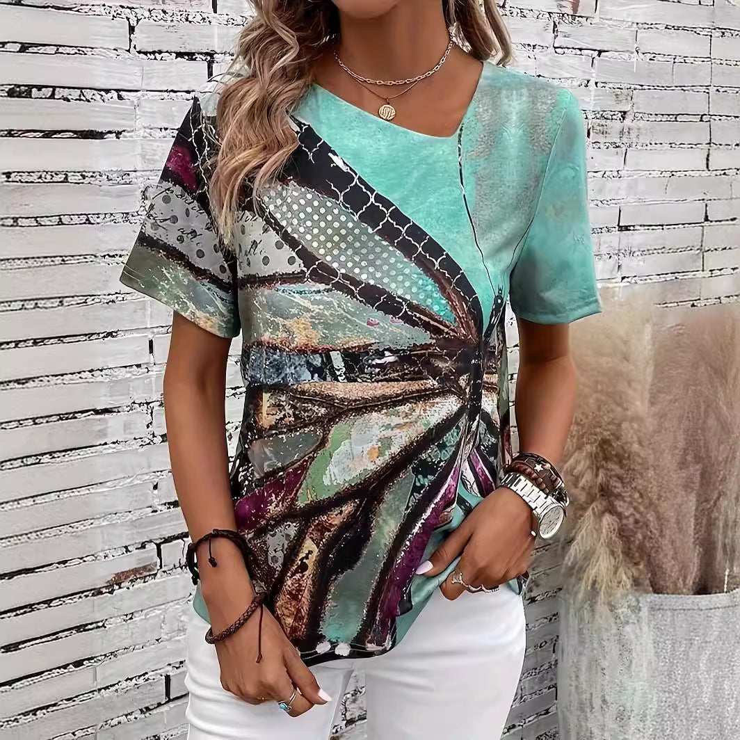 T-shirt pour femmes avec un design graphique unique et une coupe confortable Chic und Stil