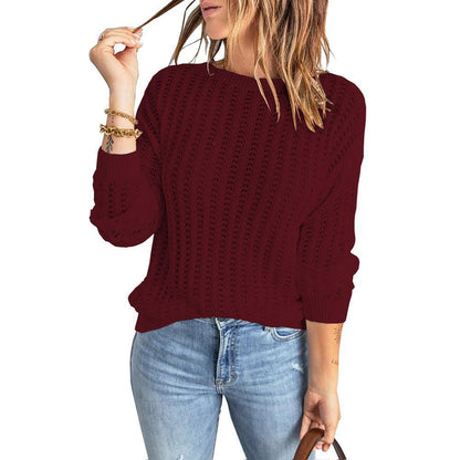 Pull en tricot pour femmes avec motif texturé et manches larges Chic und Stil