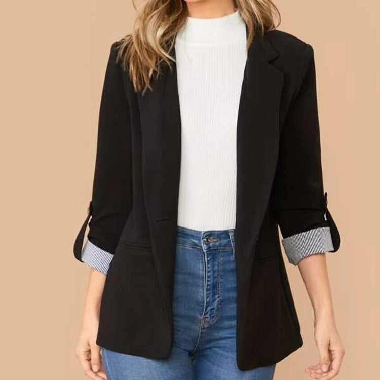 Dames élégant blazer avec design structuré et détail de lacet pratique Chic und Stil