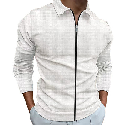 Functional pullover for men with zip and structured design Chic and Style