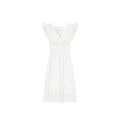 Robe A-line fluide femme avec dentelle Chic und Stil