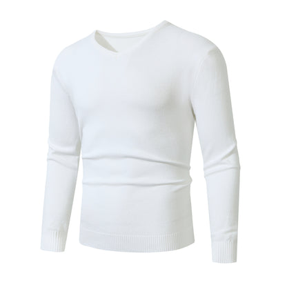 Pull homme élégant à col en V en coton de haute qualité Chic und Stil