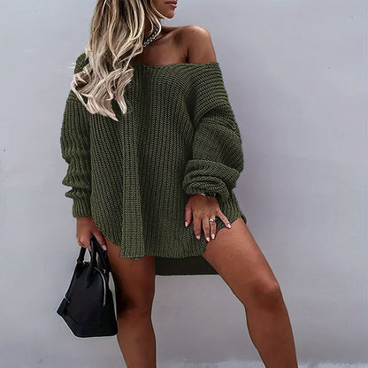 Pull-over en tricot surdimensionné pour femmes avec une coupe ample et des manches ouvertes Chic und Stil