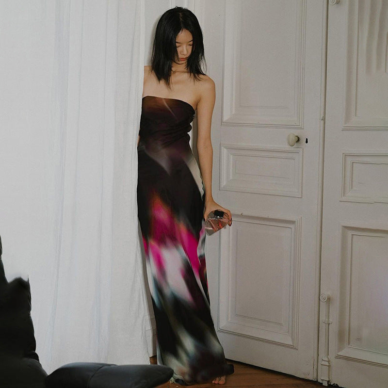Robe de soirée maxi sans bretelles pour dames Chic und Stil