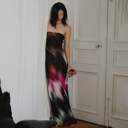 Robe de soirée maxi sans bretelles pour dames Chic und Stil