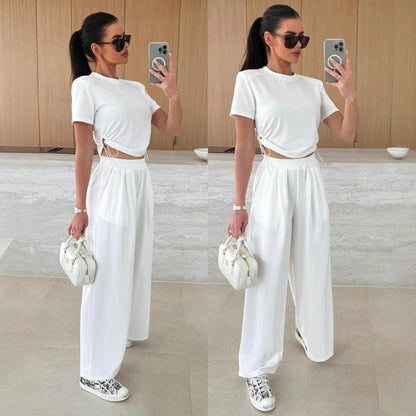 Chic and Style high-waisted lounge pants set for women