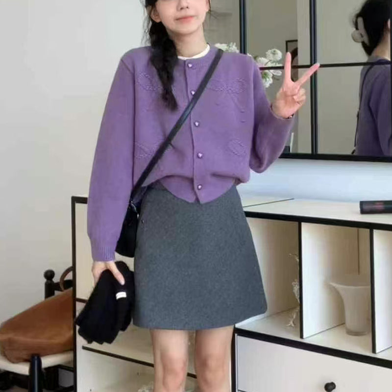 Dames confortable gilet en tricot à manches courtes et détails de boutons de haute qualité Chic und Stil