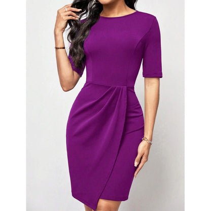 Robe bodycon drapée élégante pour dames Chic und Stil