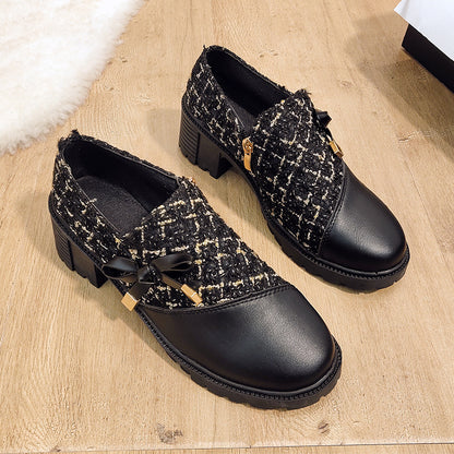 Dames Élégants Mocassins avec bande satinée décorative et design à la mode Chic und Stil
