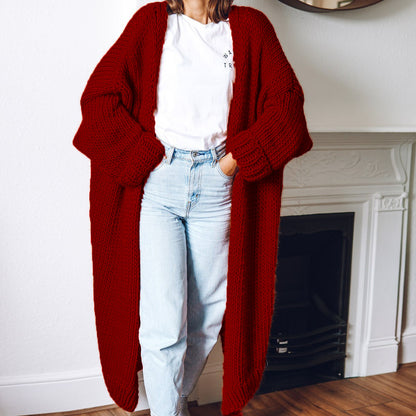 Cardigan long en gros tricot pour femmes avec une coupe décontractée et des manches oversized Chic und Still