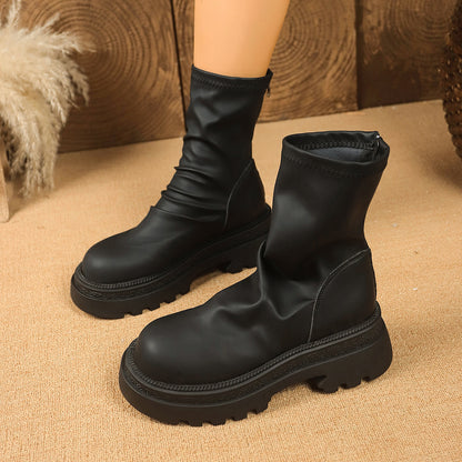 Bottes de mode pour dames avec design doublé et profil robuste Chic und Stil