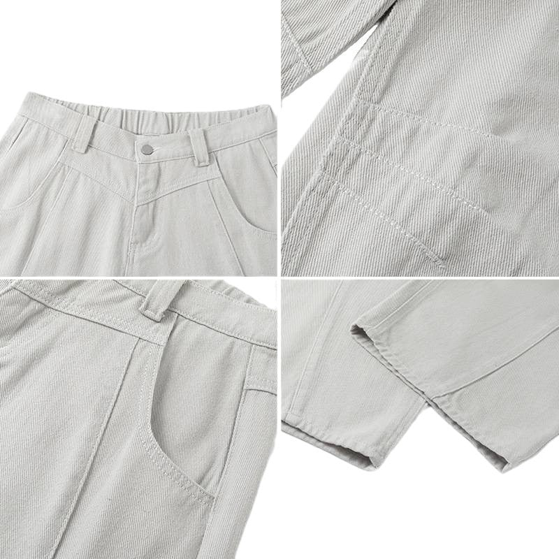 Women High Waist Wide Cut Pants with Chic and Stylish Accessory