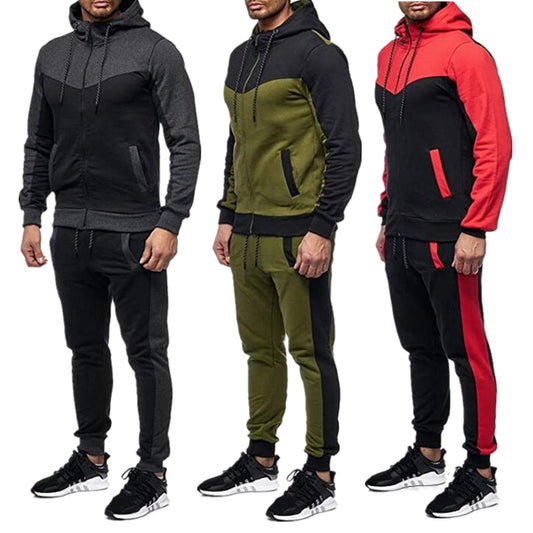 Sporty Men's Tracksuit with Hood and Practical Chic Pockets