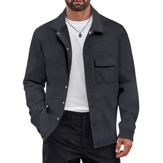 Chemise-overshirt tendance pour homme avec poche poitrine pratique et design texturé Chic und Stil