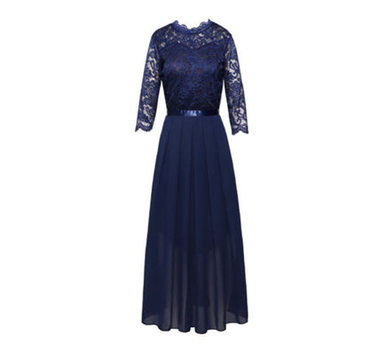 Robe de soirée élégante pour dames avec haut en dentelle et jupe fluide Chic und Stil