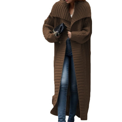 Manteau en tricot épais pour femmes avec des manches amples et un design moderne Chic & Stil