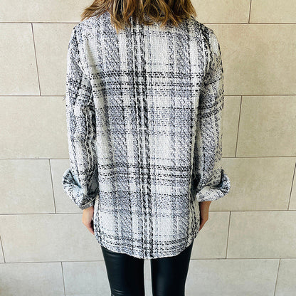Chemise à carreaux pour femmes avec poches et coupe décontractée Chic und Stil