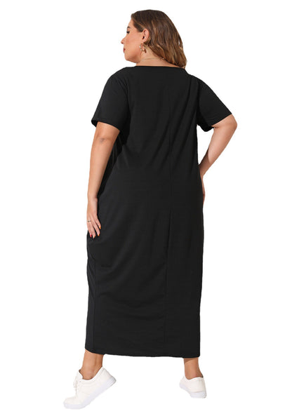 Femmes Grande Taille Robe Maxi Décontractée Chic und Stil