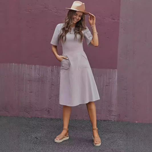 Robe midi femme avec poches Chic und Stil