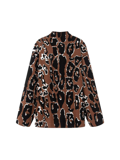 Pull femme casual à imprimé animal Chic und Stil