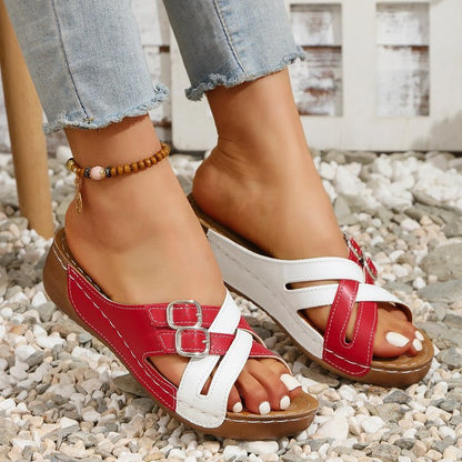 Chaussons confortables pour dames avec boucles double mode Chic und Stil