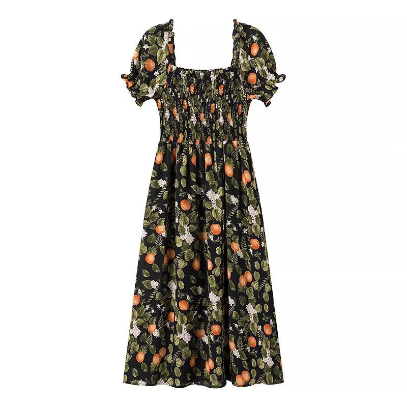Robe maxi pour femmes avec broderies florales et insert élastique Chic und Stil