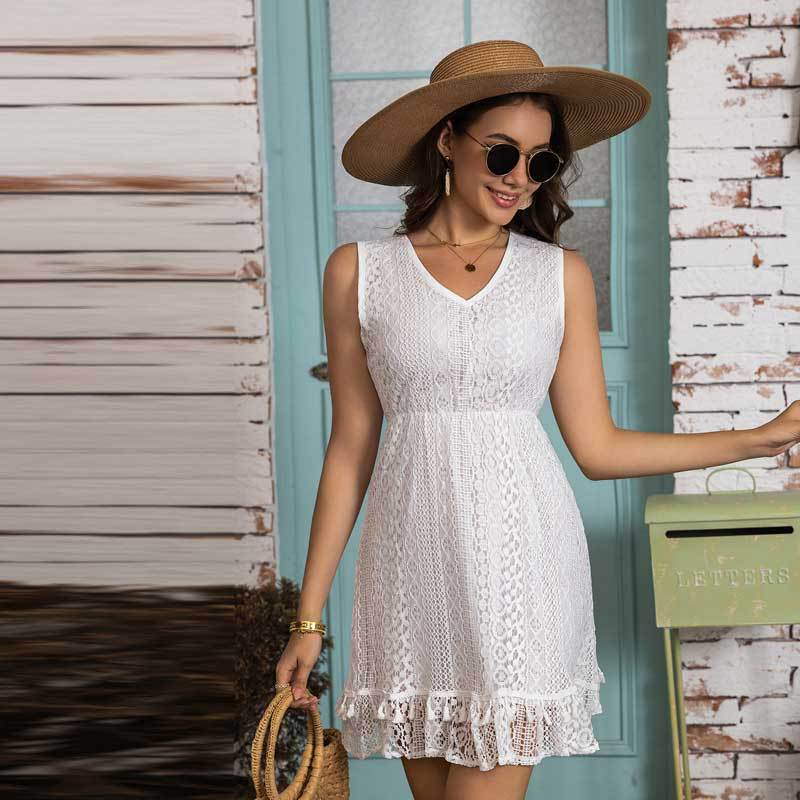 Robe d'été à volants en dentelle Chic und Stil