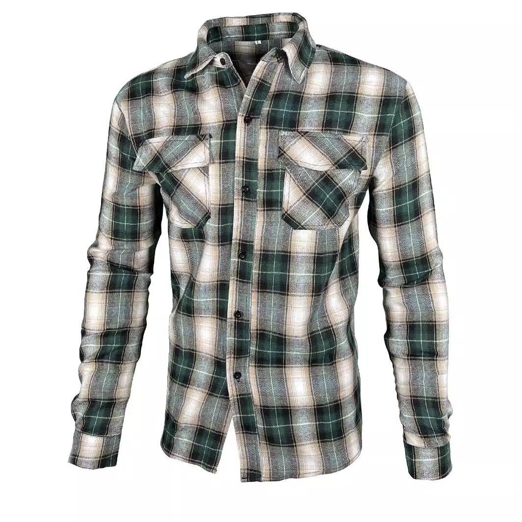 Chemise en flanelle à carreaux pour hommes Chic und Stil