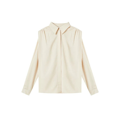 Chemise classique boutonnée pour femmes avec détails de plis subtils Chic und Stil