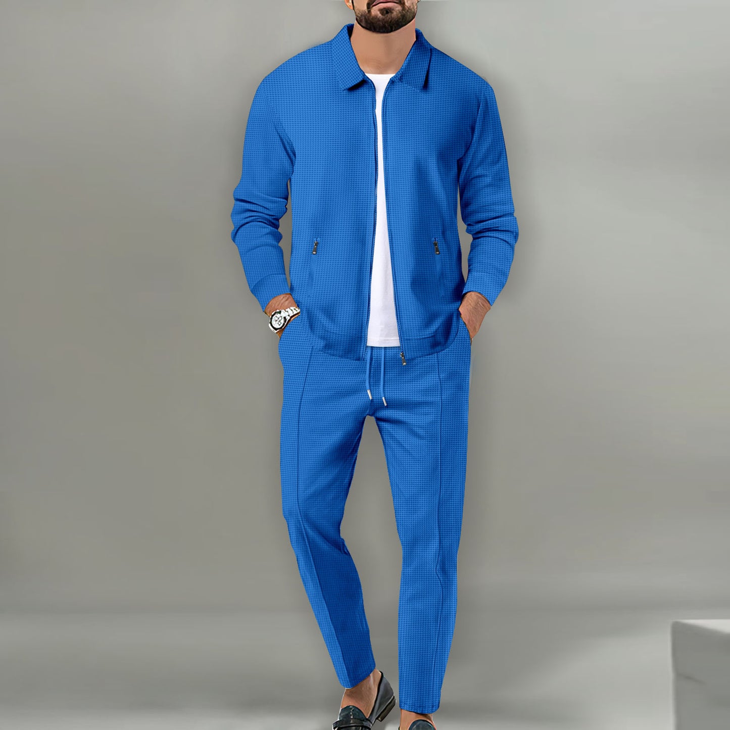 Costume de loisirs décontracté pour hommes avec design structuré Chic und Stil
