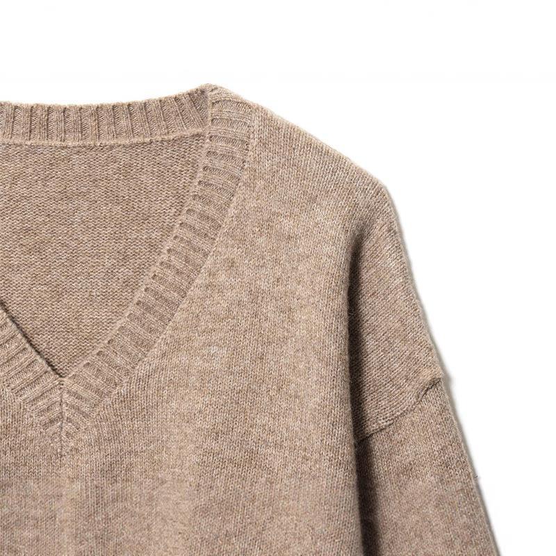 Dames Cachemire-V-décolleté Pull Chic und Stil